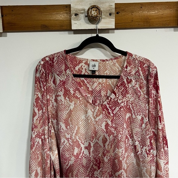 CAbi Style 5708 Bethany Snake Print Blouse - Picture 5 of 14